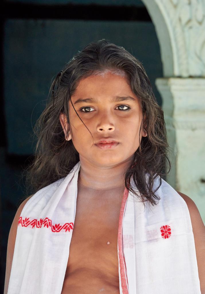 Jeune moine, Sri Uttar Kamalabari satra [Majuli, Assam, Inde] - 2023 