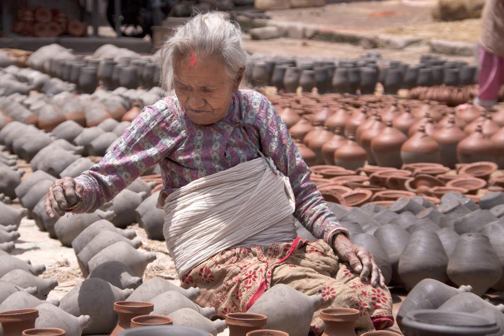 Travail des poteries à Bhaktapur