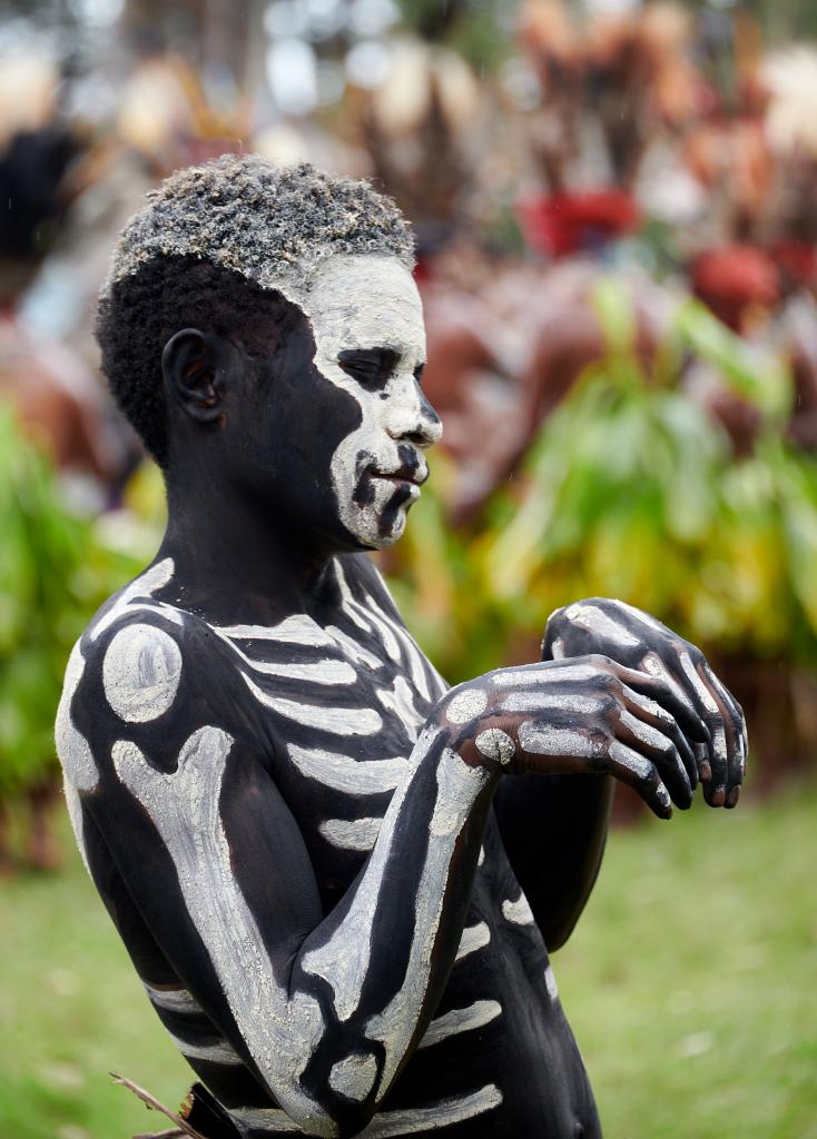 Paiya show, Skeleton men de la région de Simba [Papouasie Nouvelle Guinée] - 2024