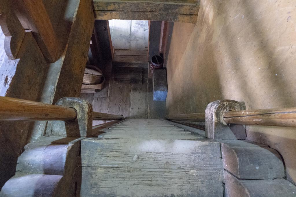 Ogyencholing, Vallée de Tang. Un escalier typique, donc très raide !