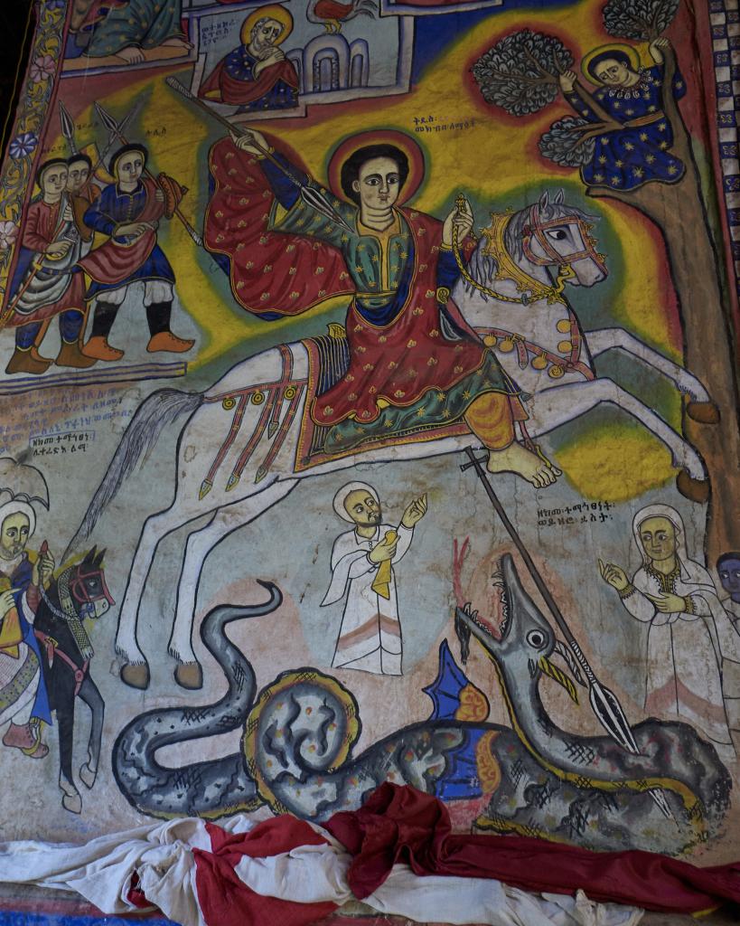 Saint-Georges et le dragon, église Debret Mariam, lac Tana [Ethiopie] - 2019