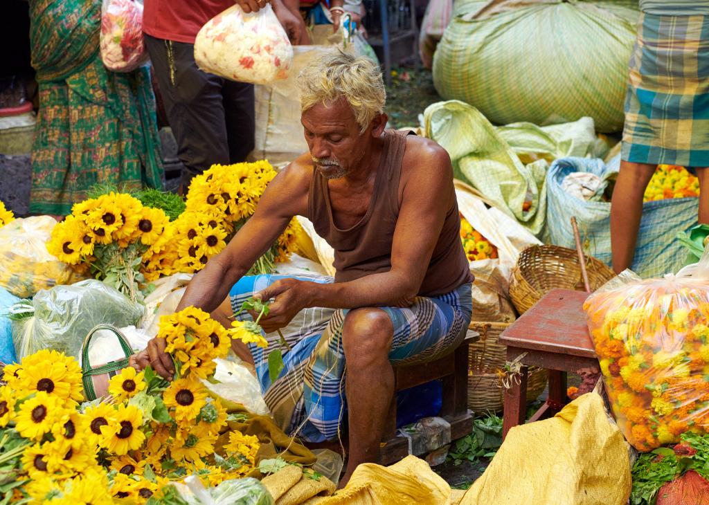 Calcutta. Le marché aux fleurs [Inde] - 2020