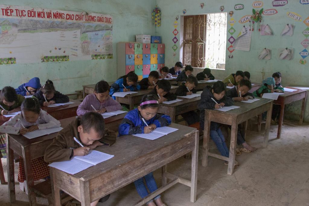 Ecole Hmong dans le massif de Pa Vi [Haut-Tonkin, Vietnam] - 2018