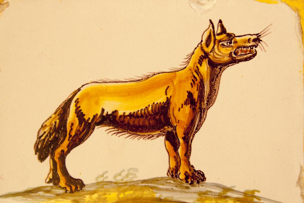 Le loup, céramique (XVIIIe siècle), Séville [Espagne]