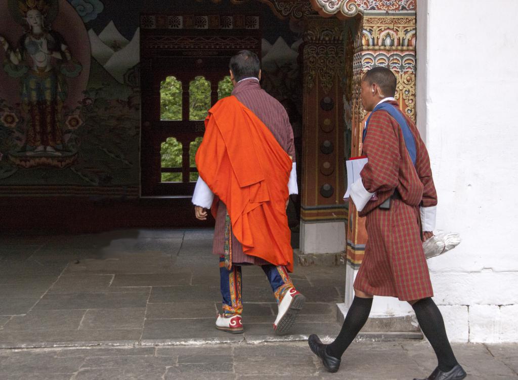 Un ministre au Tashichhodzong, vallée de Thimphu [Bhoutan] - 2017