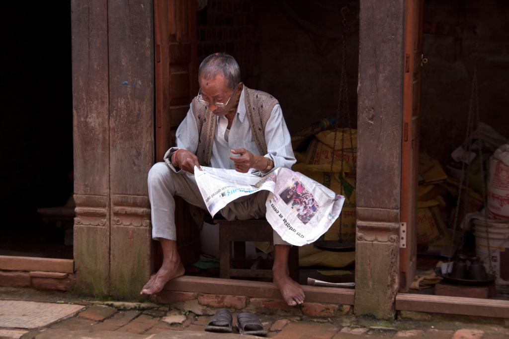 Un peu de lecture, Bhaktapur